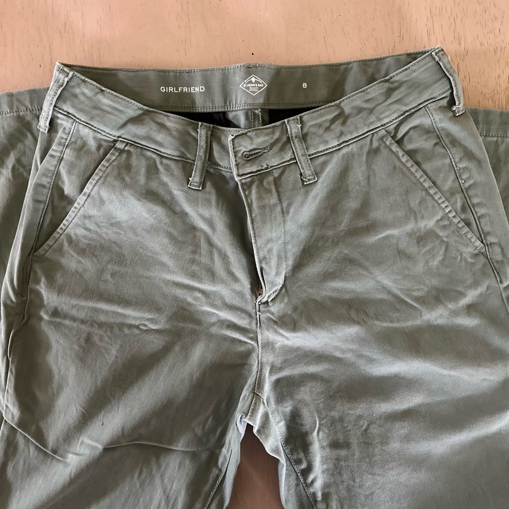 St. John's Bay Girlfriend Pants - Olive